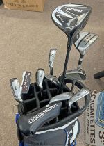 GOLF CLUBS TO INCLUDE RAZR XF IRONS, YONEX 12 X FORCE DRIVER,
