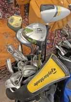 SELECTION OF GOLF CLUBS TO INCLUDE HYPER STEEL BB PLUS IRONS, TAYLOR MADE RBZ STAGE 2 10.