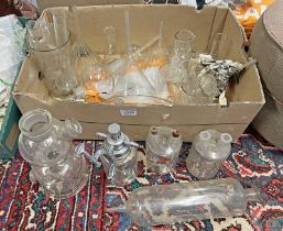 SELECTION OF GLASS BEAKERS,