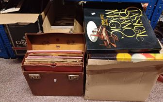 LARGE SELECTION OF 45RPM RECORDS & OTHER RECORDS, VARIOUS TAPES, DISCS,