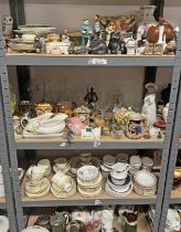 LARGE SELECTION OF ROYAL TUSCAN & OTHER PORCELAIN TEAWARE, NAO PORCELAIN FIGURE, CARLTON WARE,