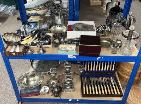 LARGE SELECTION SILVER PLATED SERVERS,