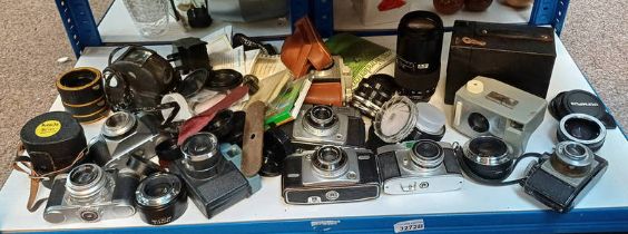 GREAT SELECTION OF VARIOUS CAMERAS, CASES, LENS TO INCLUDE TOKINA AF 70-120MM F/4.5-5.