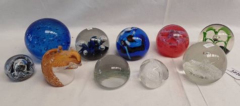 SELKIRK GLASS, CAITHNESS GLASS & OTHER PAPERWEIGHTS,