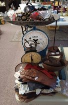 TWO SETS OF SALTER WEIGHING SCALES WITH WEIGHTS,