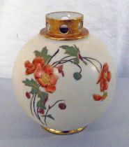 ROYAL WORCESTER GLOBULAR BLUSH IVORY VASE - 11CM TALL