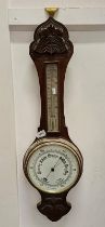 EARLY 20TH CENTURY OAK CASED ANEROID BAROMETER