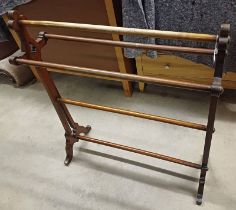 19TH CENTURY MAHOGANY TOWEL RAIL