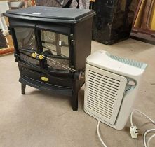 DIMPLEX ELECTRIC STOVE AND 1 OTHER HEATER