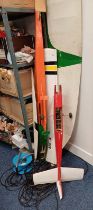 2 MODEL AEROPLANES - INCOMPLETE & VARIOUS MODEL PARTS