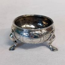 GEORGE II SILVER CIRCULAR SALT CELLAR,