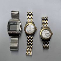 SEIKO QUARTZ CHRONOGRAPH GENTS WRISTWATCH & 2 TISSOT LADIES WRISTWATCHES