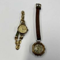 2 X 9CT GOLD LADIES WRISTWATCHES