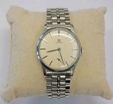 OMEGA STAINLESS STEEL MANUAL WIND GENTS WRISTWATCH