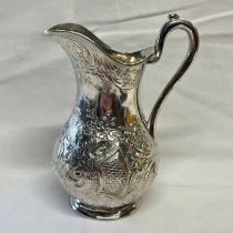 VICTORIAN SILVER MILK JUG, LONDON 1842 - 15CM TALL,