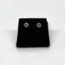 PAIR OF DIAMOND STUD EARRINGS, THE BRILLIANT CUT DIAMONDS APPROX 1.