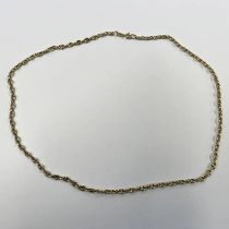 9CT GOLD FANCY LINK CHAIN NECKLACE - 51CM LONG, 16.