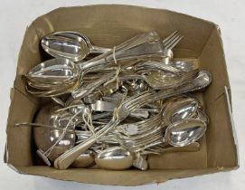 BOX OF SILVER PLATED CUTLERY