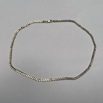 9CT GOLD FLATLINK CHAIN NECKLACE - 10.