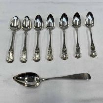 SET 6 SCOTTISH SILVER TEASPOONS,