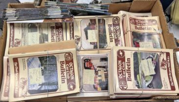 LARGE SELECTION OF MG OCTAGON CAR CLUB BULLETINS IN ONE BOX.