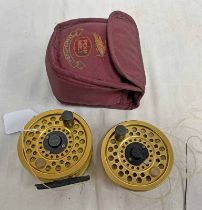 PENN GOLD MEDAL FRESHWATER FLY NO 2 REEL WITH SPARE SPOOL AND LINE IN BAG.