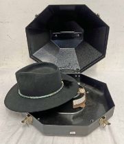 STETSON THE MONTECRISTI 10 X BEAVER HAT IN ITS FITTED HAT CASE.