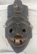 WEST AFRICAN TRIBAL MASK 35CM LONG Condition Report: 1152: Item came from a