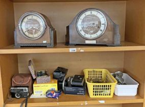 SMITHS ENFIELD MANTLE CLOCK, KODAK INSTAMATIC ZOO CAMERA, ASTA FLATIRON,