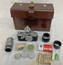 LEICA CAMERA, TOP MARKED "LEICA DBP ERNST LEITZ GMCH WETLAR GERMANY NR 981364",