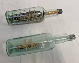 TWO MODEL SHIPS IN BOTTLES,