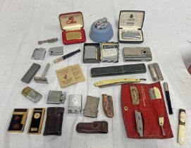 SELECTION OF VARIOUS LIGHTERS TO INCLUDE RONSON VARAFLAME, COLIBRI MONGAS LIGHTER,