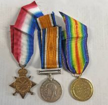 WW1 MEDAL TRIO TO 105 SGT L DAVIE ROYAL FIELD ARTILLERY, 1914-15 STAR (105. CPL. A. SJT. L.DAVIE R.