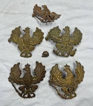 FIVE IMPERIAL GERMAN / WW1 PICKELHAUBE HELMET PLATES -5-