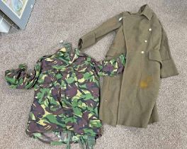 BRITISH MILITARY GREAT COAT BRITISH MILITARY CAMO SHIRT ETC