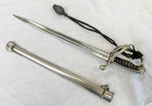 MINIATURE CONTINENTAL OFFICERS SWORD WITH 20CM LONG FULLERED BLADE,
