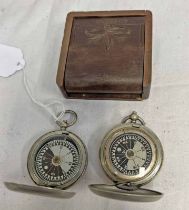 WW1 1916 DATED SHORT & MASON LTD, LONDON COMPASS AND A SIMILAR 1916 DATED DENNISON,