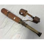 WW1 1916 BRITISH MILITARY RYLAND & SONS LTD TELESCOPE "TEL SIG MKIV ALSO GS" WITH LEATHER END CAPS