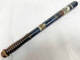 VICTORIAN CITY OF EDINBURGH TRUNCHEON, WITH PAINTED BODY TO INCLUDE FOULED ANCHOR, EDINBURGH CREST,