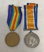 WW1 MEDAL PAIR TO 242222 PTE A R DIAPER,