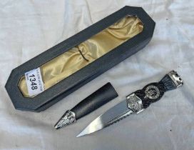 MACDONALD OF CLANRANALD SGIAN DUBH WITH BLADE IN BOX