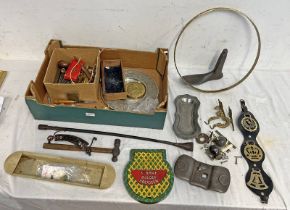 SELECTION OF VARIOUS EPHEMERA, FITTINGS ETC.