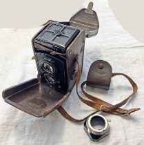 ROLLEIFLEX TLR CAMERA, NO 392583, COMPUR, CARL ZEISS JENA TESSOR 1:3,5 f=7.