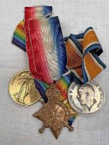 WW1 MEDAL TRIO WITH 1914-15 STAR AWARDED TO 49016 DVR: A CORNELL RFA,