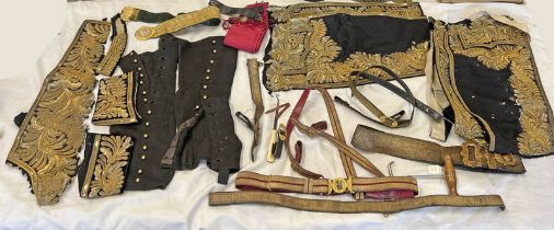 SELECTION OF MILITARY & CIVIL ACCOUTREMENTS TO INCLUDE INFANTRY BELT WITH BUCKLE,