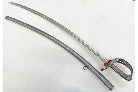 18TH / 19TH CENTURY BRITISH OFFICERS PRESENTATION SWORD / LIGHT SABRE WITH FINE BLADE AND ETCHED