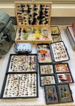 GOOD SELECTION OF FLY FISHING FLIES IN FLY BOXES