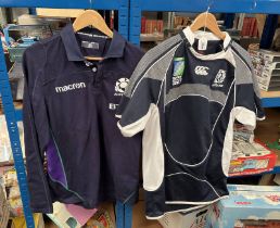 TWO SCOTTISH RUGBY SHIFTS (BOTH SIZED MEDIUM)