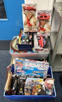 VARIOUS ITEMS INCLUDING MECCANO SET, BOARD GAMES,