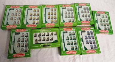 TEN VINTAGE SUBBUTEO TEAMS INCLUDING TEAMS SUCH AS TOTTENHAM, CELTIC, EVERTON AND OTHERS.